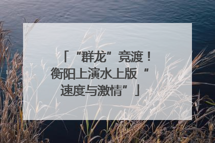 “群龙”竞渡！衡阳上演水上版“速度与激情”